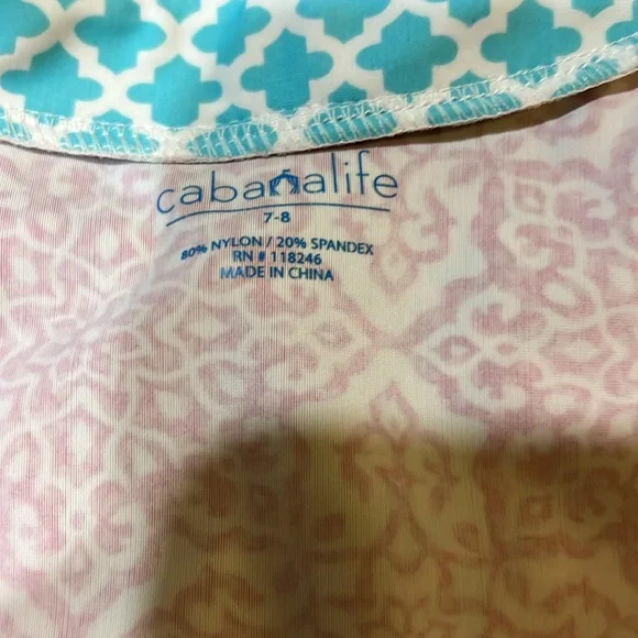 Cabana Life Santorini Long Tunic Cover-Up size 7-8 - Picture 4 of 7